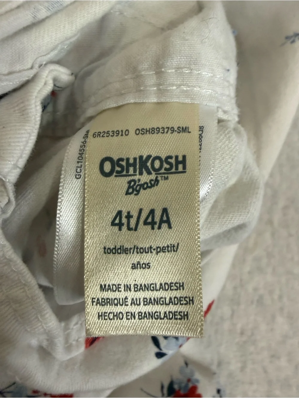 OshKosh B’gosh Floral Overall Dress - Girls 4T‎